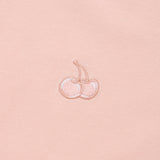 スモールチェリークロップ丈のTシャツ／SMALL CHERRY CROP T-SHIRT [SALMON PINK]