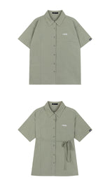 HIDE Cutting Half Sleeves Shirt (White) (6570994991222)