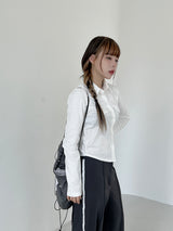 パリカラーTシャツ/Paris collar T-shirt (2color)