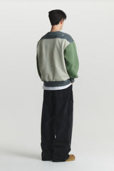 COLOR BLOCK SWEAT SHIRT (green mix)