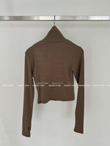 Open Warmer Cropped Turtleneck T-shirt