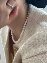 [92.5silver] swirl pearl necklace_8mm