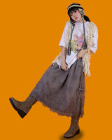 grunge layered open cardigan (2 color) (6680315363446)