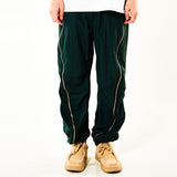 スクルーアップジッパージョガーパンツ / SCREW UP ZIPPER JOGGER PANTS (GREEN)