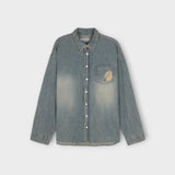 3 TAP Smoke Wrinkle Wash Denim Shirt (2color)