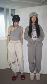 ハクオリエンタルスウェットパンツ / haku oriental sweat pants [warm gray]