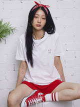 ムーンバニーTシャツ/MOON BUNNY T-SHIRT WHITE (6586882818166)