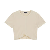 ツイストクロップトップ / TWIST CROP TOP (CREAM)