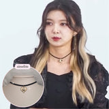 ベイビーエンジェルハートチョーカーネックレス / Baby Angel Heart Choker Necklace - Gold ver. (Kep1er Xiaoting, Dreamcatcher Dami Necklace)