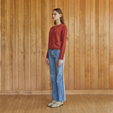 100%cashmere steel button pocket cardigan_BURGENDY (6653774135414)