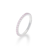 [S925]2㎜テニスリング/[S925] 2MM Pink Tennis Rilng (silver)
