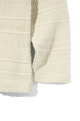 ミックス ジャカード ニット ロングスリーブ / Mix jacquard Knit Longsleeve K10 Elephant Ivory