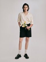 DVRK PRIVÉ POINTELLE ニット モノグラム シャツ - クリーム