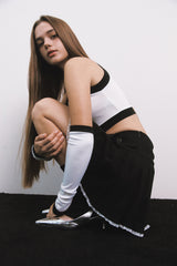 Halterneck Warmer Top White