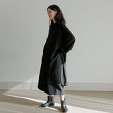 リネンロングシャツ / unisex linen long shirts black