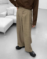 ミダスチェックワイドスラックス / Midas Check Wide Slacks (2 colors)