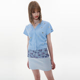Heart Cardigan [Sky blue] (6593762033782)