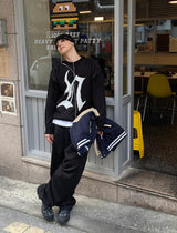 No.0483 lettering round KNIT (4color)