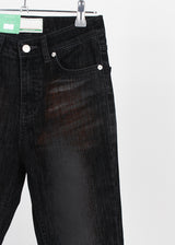 BURNING VELVET BOOTS CUT DENIM