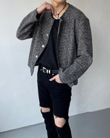FL ネルツイードラウンドジャケット / FL Nel Tweed Round Jacket (2 colors)