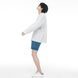 WOVEN T-SHIRT COOL GREY