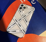 ホワイトラインレタリングフォーンケース / White line lettering phone case