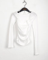 [SET] Signal Layered Tank Top One Shoulder T-Shirt