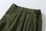 Structured Long Balloon Pants (Khaki)