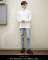 バックジップタートルネックロングスリーブカットソー/ BACK ZIP TURTLENECK L/S (4574075617398)