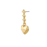 Heart gemstone drop earrings (6567590559862)