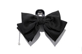 リボンヘアクロークリップ / RIBBON HAIR CLAW CLIP_BLACK