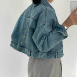フロント&バックボタンデニムジャケット / Front And Back Button Denim Jacket