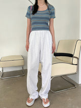 レインボークロップニット / Rainbow Crop Knit (2color)