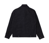 Suede wide pocket jacket - Black (4622119239798)