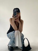 (L/S Collection) Annual Ring Lace Skirt