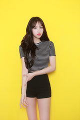 ストライプドクロップTシャツ / TOP(6185) Striped Crop Tee