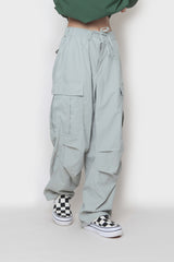 ワイドナイロンカーゴパンツ / wide nylon cargo pants