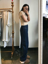 ワイドフィットデニムパンツ / WIDE FIT DARK BLUE DENIM PANTS [17789]