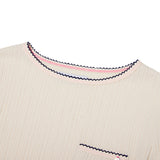 SMALL CHERRY RIB POINT LONG SLEEVE T-SHIRT [IVORY]