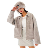 スターダストボークルウールジャケット / Stardust Boucle Wool Jacket [Gray]