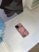 ピンクファーフォンケース(ジェリー)/PINK FUR PHONE CASE (JELLY)