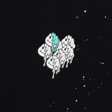 HEART PRINTING PAINTING SWEAT SHIRT-BLACK