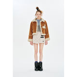 CHERRY SUEDE MUSTANG JACKET [CAMEL]