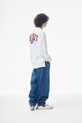 バギーデニムパンツ/MBSRCOPT100 MID90 BAGGY DENIM PANTS DEEPBLUE