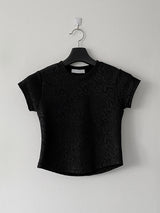Delicate pattern round neck knit t 