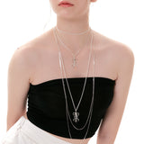 Key Ribbon Necklace(Long)