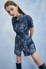HIDE Tie Dye Denim Dress (Blue) (6570969596022)