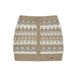 FAIR ISLE KNIT MINI SKIRT [SAND]