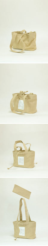 (Small) Vintage Canvas Bag - Beige