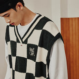 チェッカーボードテリーベスト/CHECKER BOARD TERRY VEST_GREEN